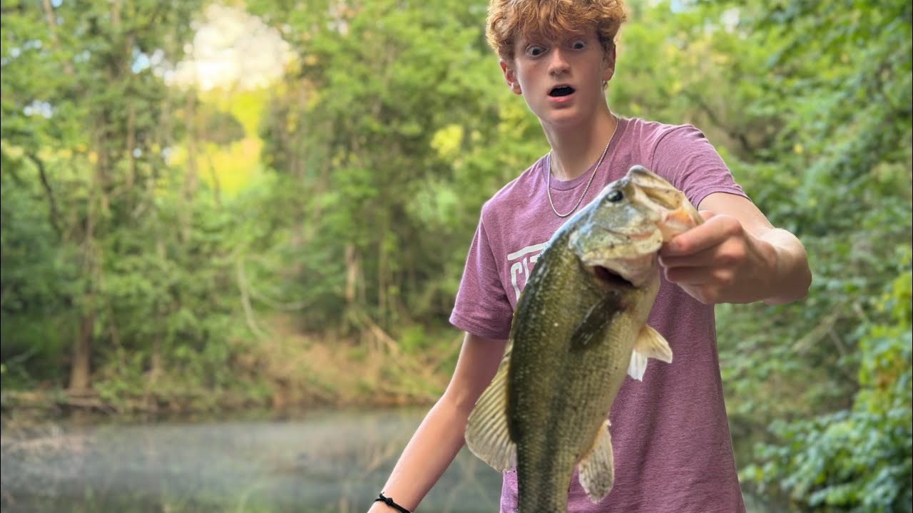 Fishin’ At SECRET Pond (We Caught Multiple BIG Bass!)
