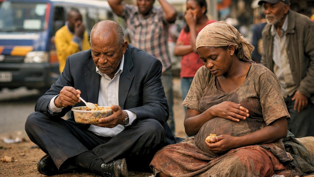 Billionaire Alileta Chakula Na Kula Na Ombaomba Mjamzito Kando Ya Barabara - Kilichowashangaza