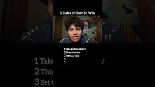 5 Lessons from the book :- How To Win