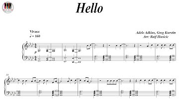Hello - Adele, Piano Sheet Music