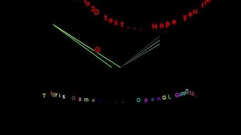 openGL graphics demo with text processing