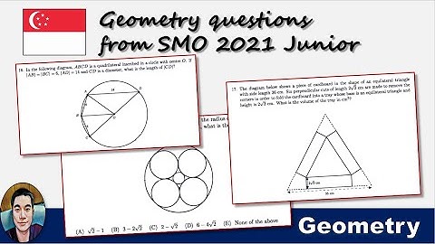 Geometry questions from SMO2021 Junior