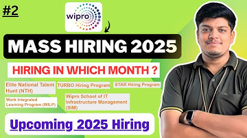 🔥Wipro Mass Hiring 2025 In Which Month? | Elite, Turbo, SIM, Wilp, Exclusive | 2025 Hiring Timeline?