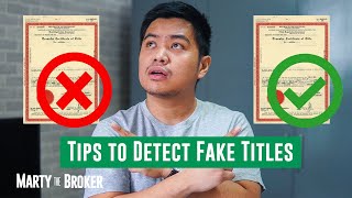 Tips to Detect Fake Titles | Paano Malaman Kung ang Titolo Ay Fake | Vlog # 69