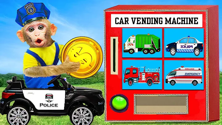 Baby Monkey KiKi playing with cars from Vending Machine so funny   KUDO ANIMAL KIKI