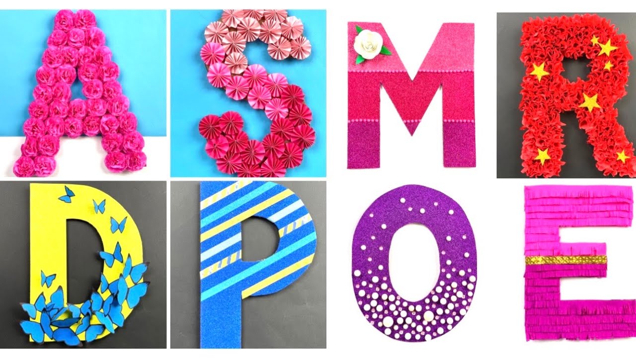 Diy 3D Decorative Alphabets  How to make 3D Letters 