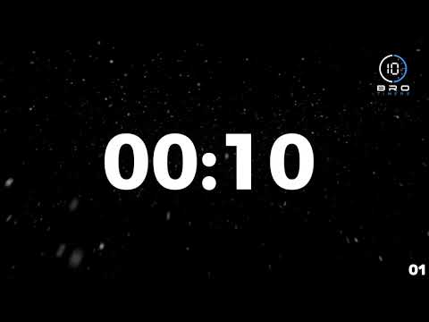 10 Second Countdown Timer ⏱️ | Minimalist Tech Timer with Tick Sound | Bro Timers