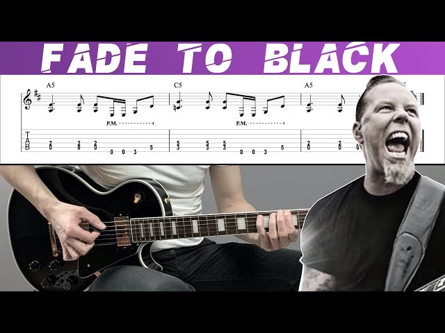 METALLICA - FADE TO BLACK (Guitar cover with TAB | Lesson) class=