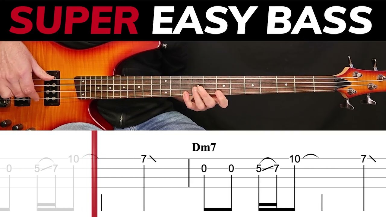 Come Together - The Beatles | BEGINNERS BASS | Scrolling Tabs