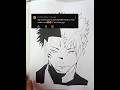 Comment To drawing" Gojo Drawing Free hand ✍️#anime #drawing #jujutsukaisen