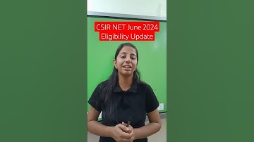 CSIR NET June 2024 Eligibility Update #csirnet #csirnetexam #csir #shorts #short #viral