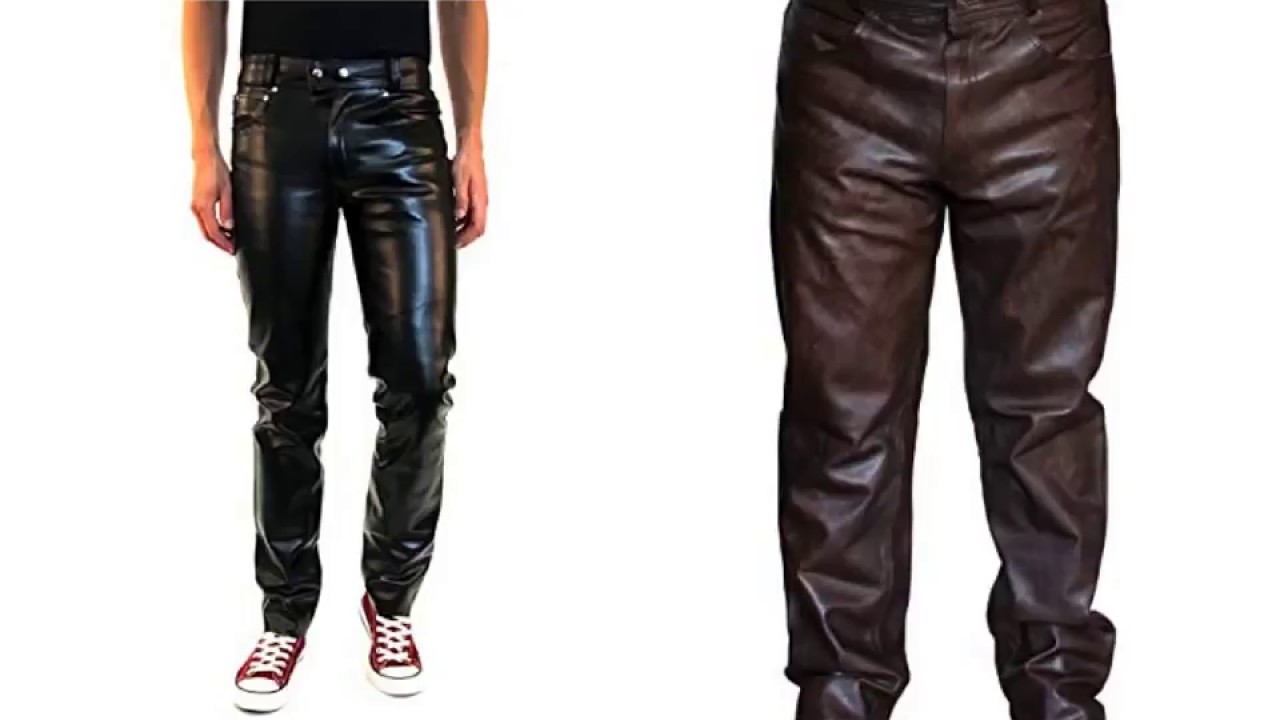 Brown Leather Pants Men