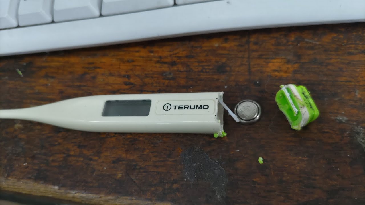 My electronic thermometer broke, so I tried cutting and
