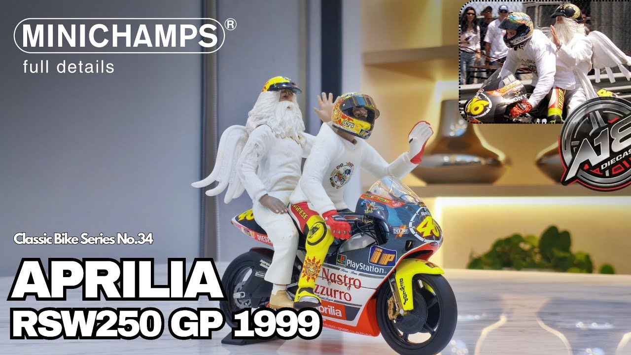 ミニチャンプス 1/12 アプリリア 250ccm GP 1999 V.ロッシ Rare Collectible! Valentino Rossi 1999 GP 250 Minichamps 1/12
