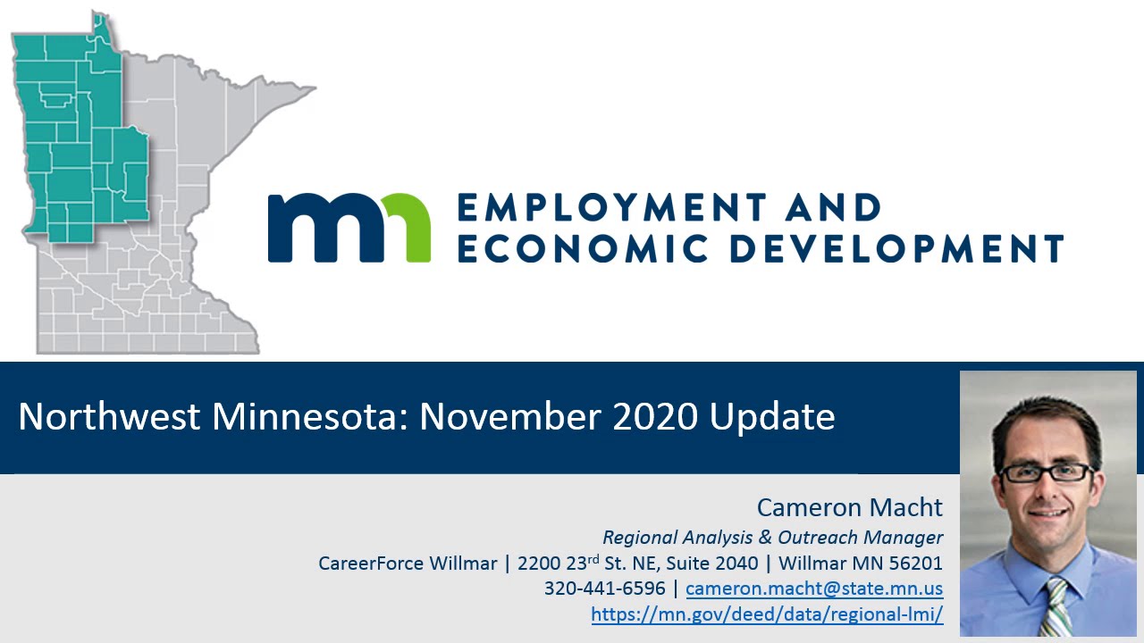 Northwest Minnesota Monthly Economic Update - November 2020
