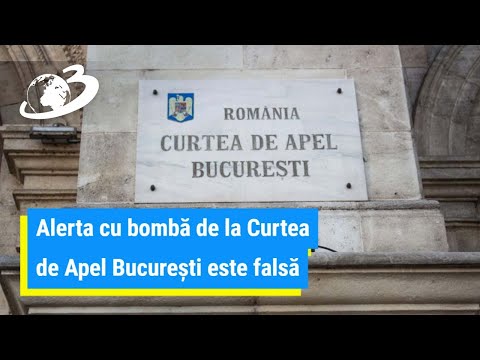 Primele imagini de la Curtea de Apel Bucureşti, unde este ameninţare cu bomba