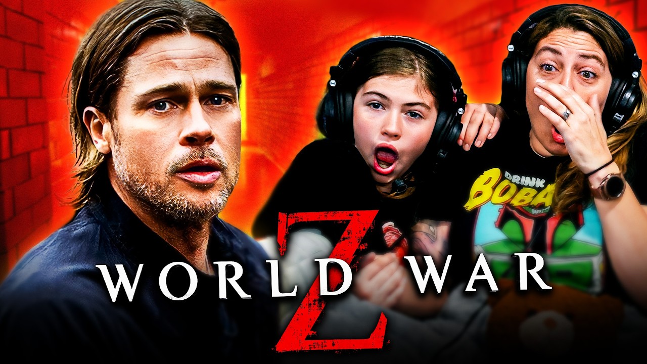 WORLD WAR Z (2013) MOVIE REACTION! FAST ZOMBIES ARE TERRIFYING! | Brad Pitt | Mom & Daughter Reacts