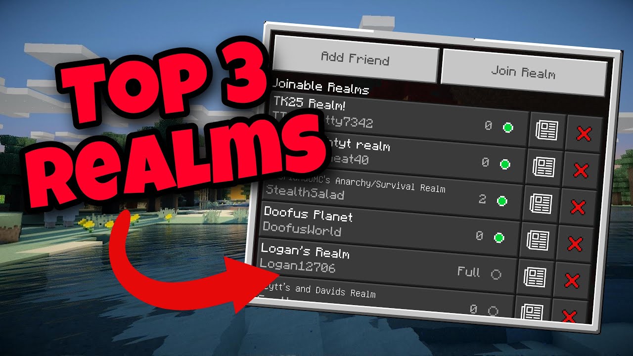 JOIN MY TOP 3 FREE BEST MINECRAFT REALMS 2021! (PS4, XBOX, PC, MCPE ...