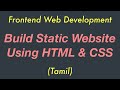 Build Static Website using HTML & CSS | Frontend Web Development | Tamil