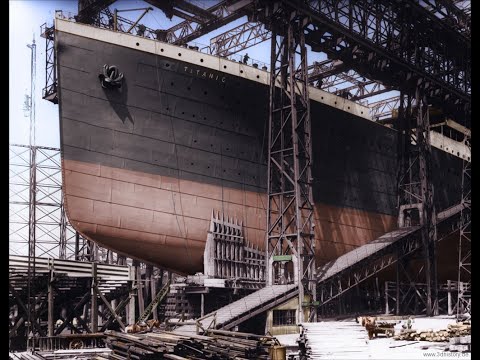 Видео: Титаник в цвете Titanic in color HD