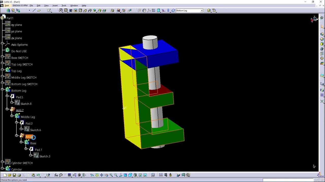Boolean Functions CATIA V5 - YouTube