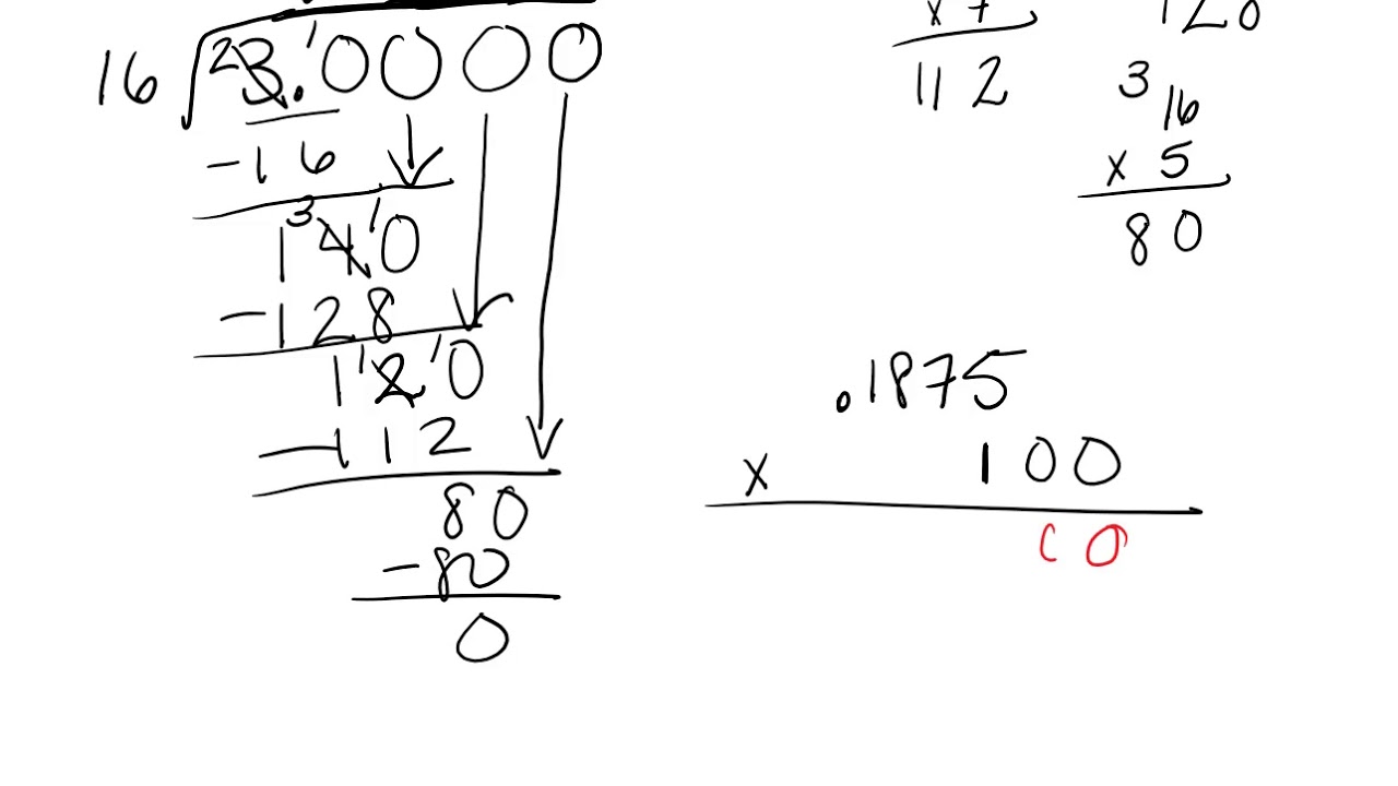 Decimals: Fractions to Percentages - YouTube
