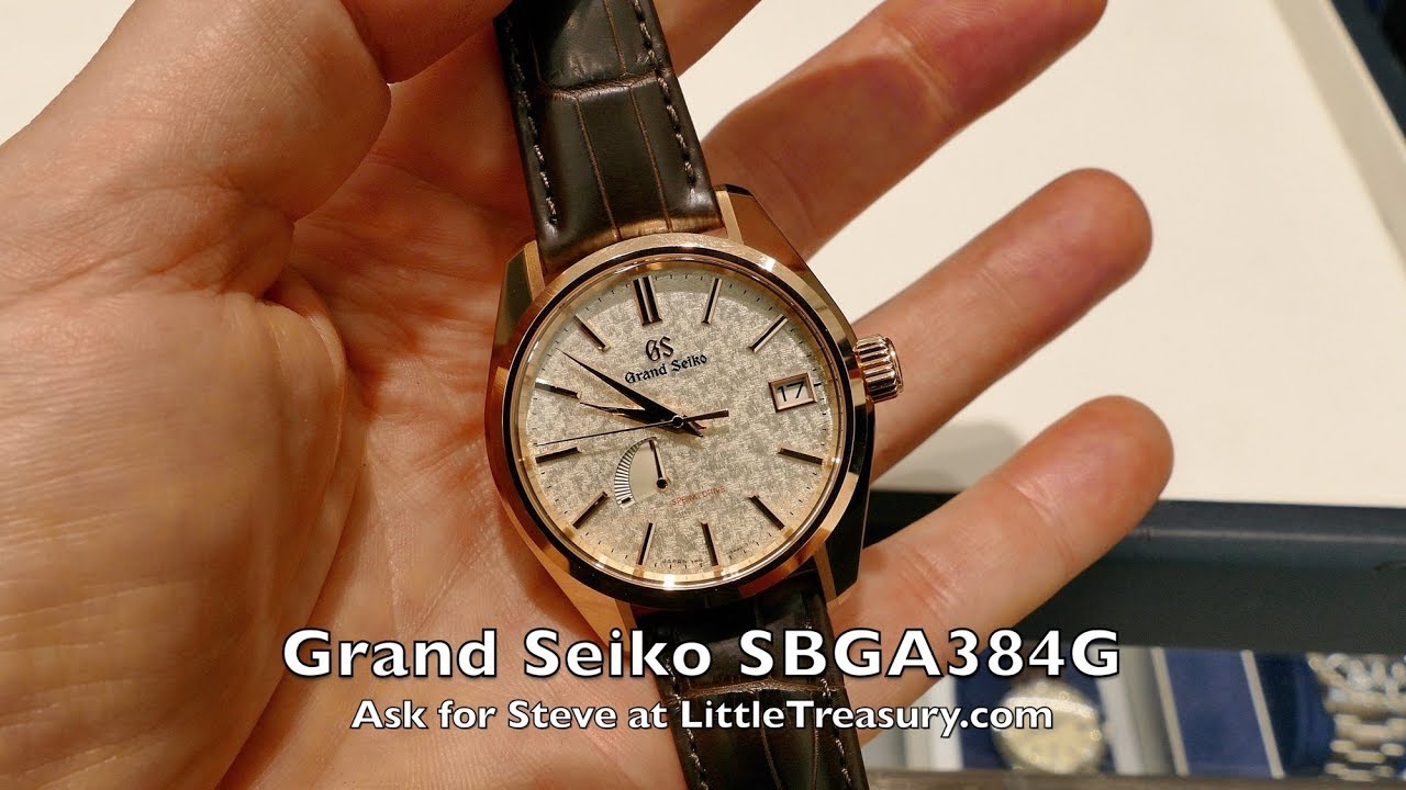 Grand Seiko 18k Gold SBGA384G Limited Edition 2018 in 4k UHD - YouTube