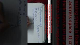Fixed size allocation in classful addressing is a problem in variable size address requirement #vlog