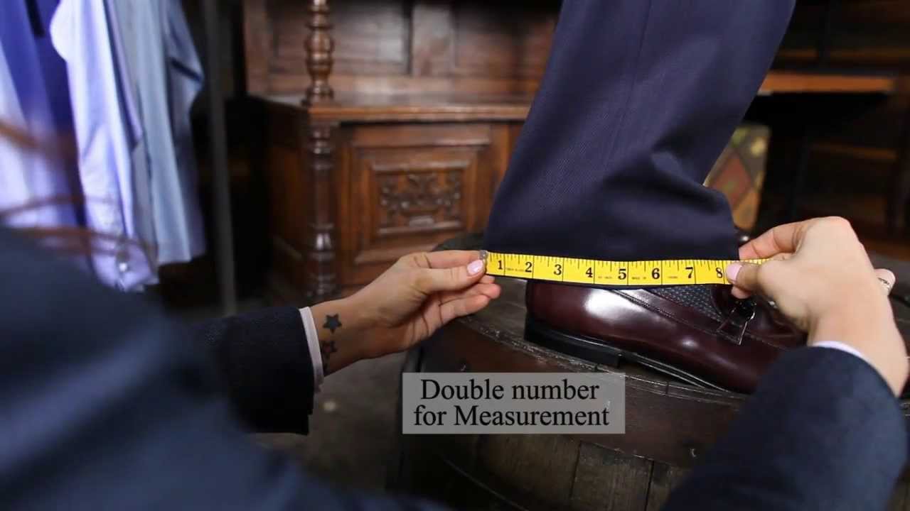 How to Measure the Bottom of the Pant for a Custom Suit - YouTube