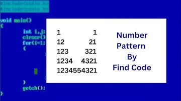 Number pattern programming in Turbo C++ | pattern printing programs