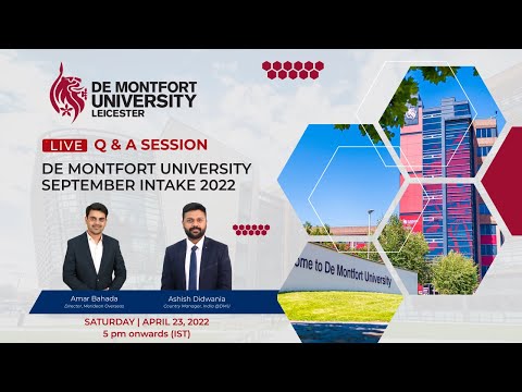 De Montfort University | September intake | Live Q&A session | Meridean Overseas | Study in Uk 2022