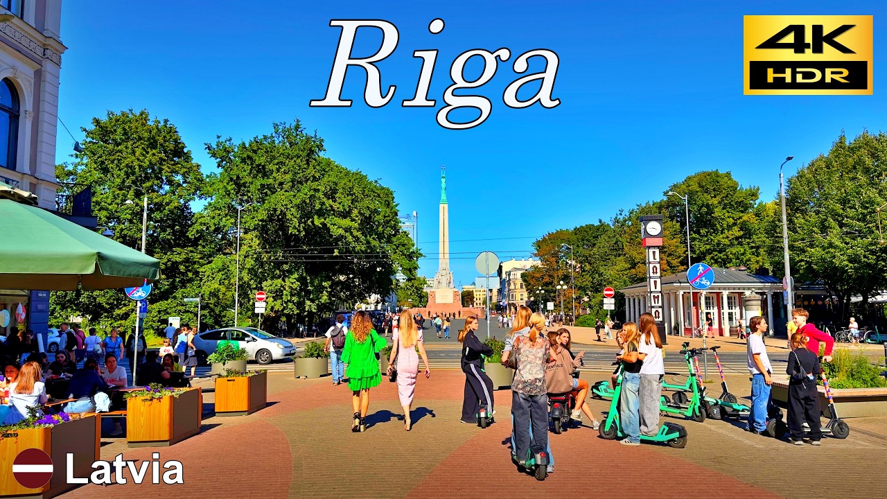 Послеобеденная прогулка по Старому городу Риги / Латвия 🇱🇻 / Август 2024 г / 4K HDR