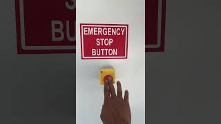 Testing of emergency stop button. Pls. Subscribe, like and share!