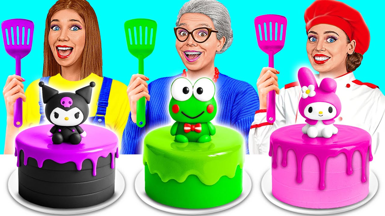 Yo vs Abuela Cocinando Grimace Shake Reto | Batalla Comestible de Jelly DO Challenge