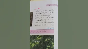 نشيد المطر للصف الرابع الابتدائي المنهج السوداني 