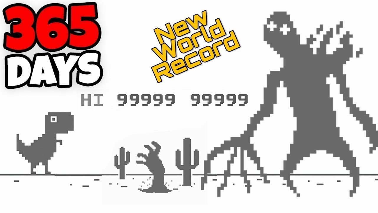 playing chrome dinosaur game every like makes it faster for 1 year ...