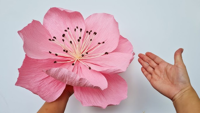 How to make paper flower? #giantflower #paperflower #rosepaper #homedecor # paper #paperflowers #white #diy #w…