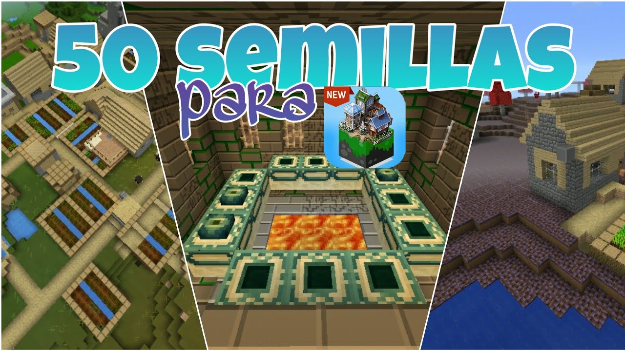 50 SEMILLAS para MASTERCRAFT 😱🍃 | (ALDEA, PORTAL AL END, TEMPLO y MINA ABANDONADA) | Andres Games