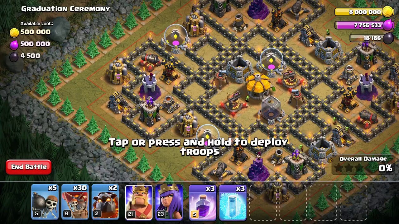 How to get full star on Graduation ceremony (clash of clans) - YouTube