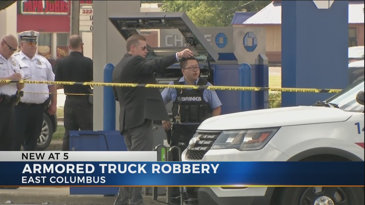 columbus police searching for three armed suspects after brinks brinks armored guards