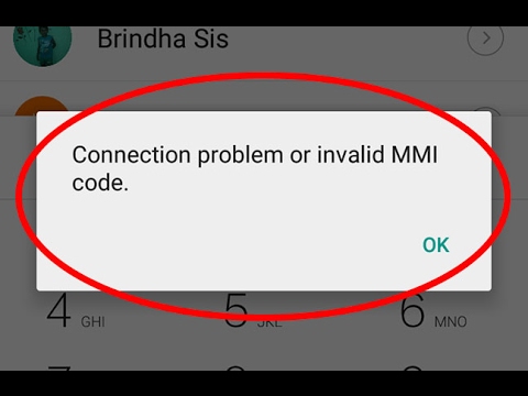 Fix Connection problem or invalid MMI code Error in Android|Tablet