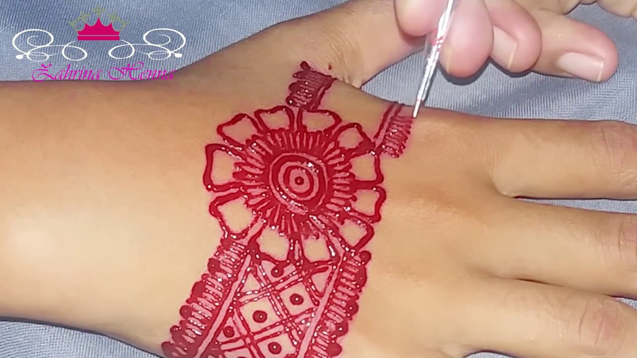 henna tangan simple motif mawar YouTube