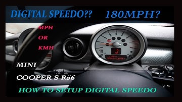 How to set & show digital speed mph or Kmh in Mini Cooper R56:Change speedo to MPH/KPH. Hidden Menu