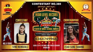 Contestant No.380Syna Munavallisuperstar Dancer Of Karnatakaseason3