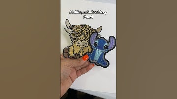 Making a embroidery patch #fun #cute #fyp #embroidery #embroiderypatch #embroiderytutorial #howto