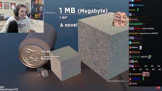 xQc Reacts to ◄ SIZE of INTERNET ► BYTES in perspective 🌐