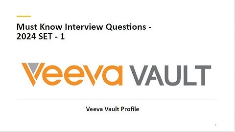 Veeva Must Know Interview Questions || Set - 1