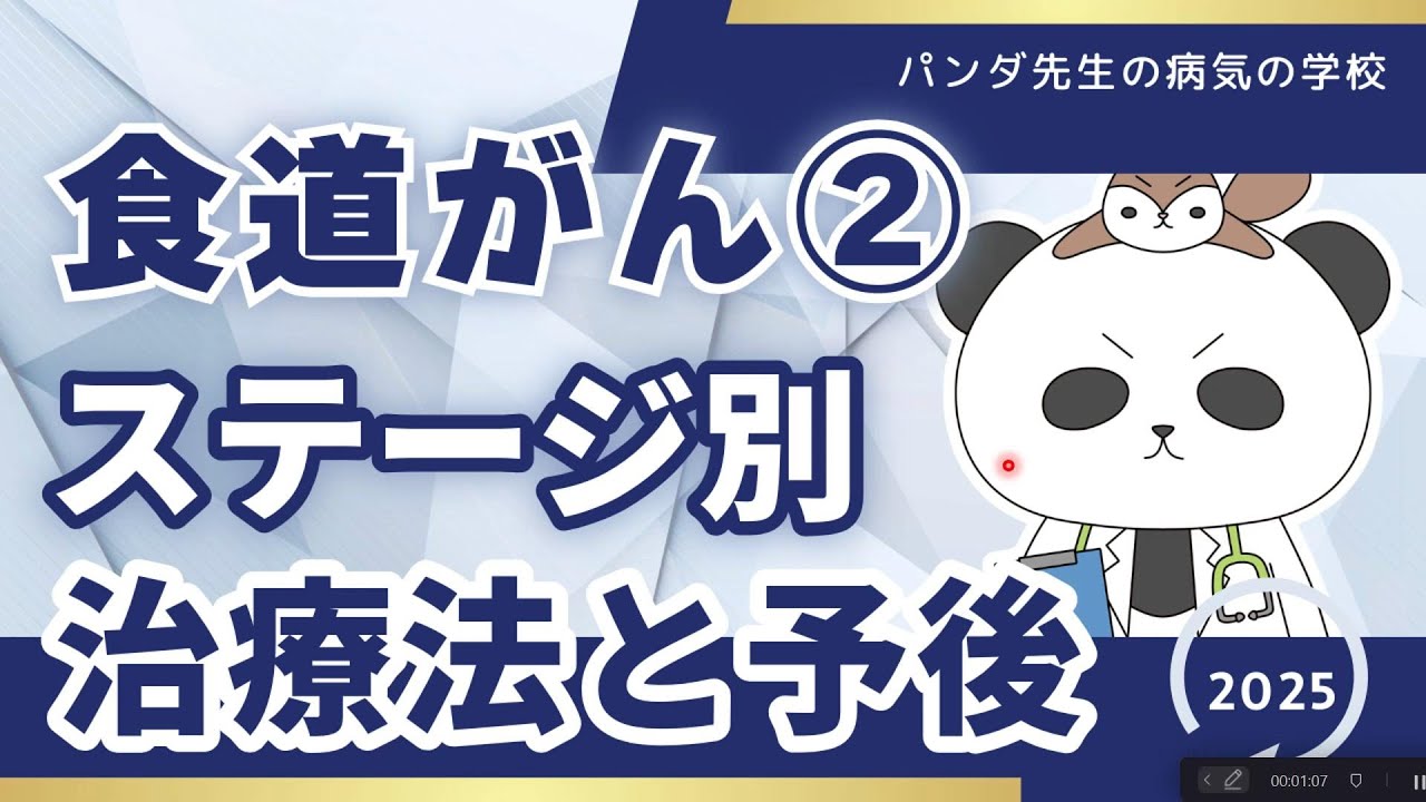 食道がんと言われたら②ステージ別治療法と予後【病気の学校2025年版】