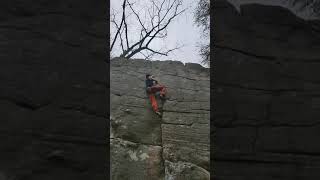 Freeds Fall, V4 Highball at Rocktown