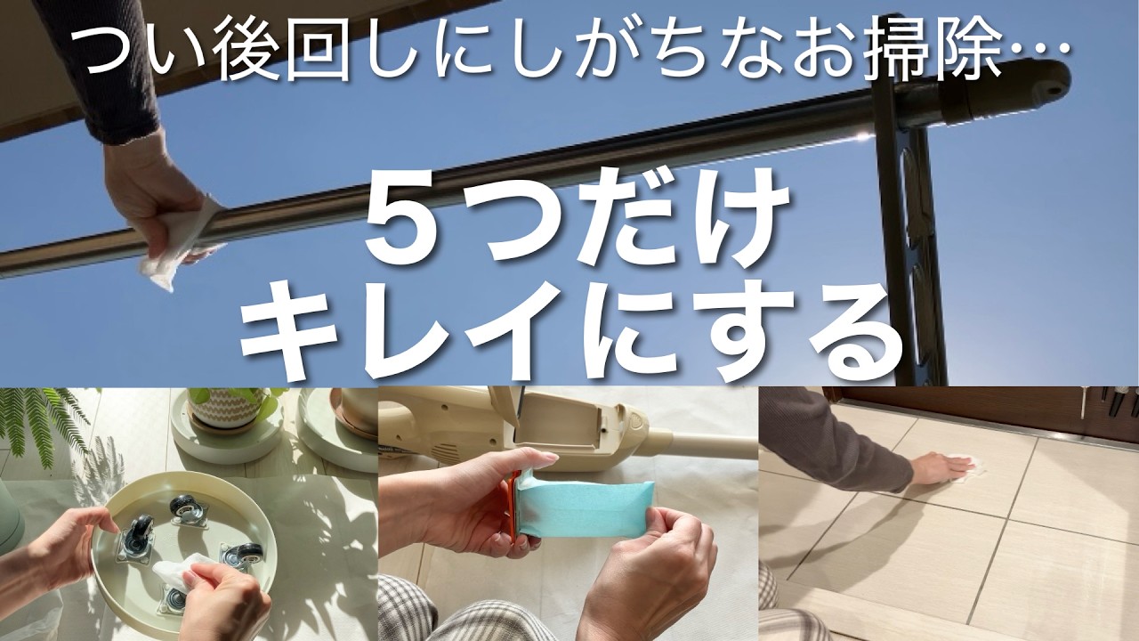 【掃除】つい後回しにしてしまう場所・物「５つ」をきれいに🧹　Clean with me　#14